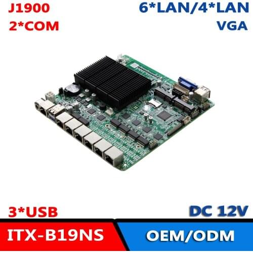 J1900 6/4 LAN Router Motherboard Pfsense Six Ethernet Ports ITX Firewall Mainboard