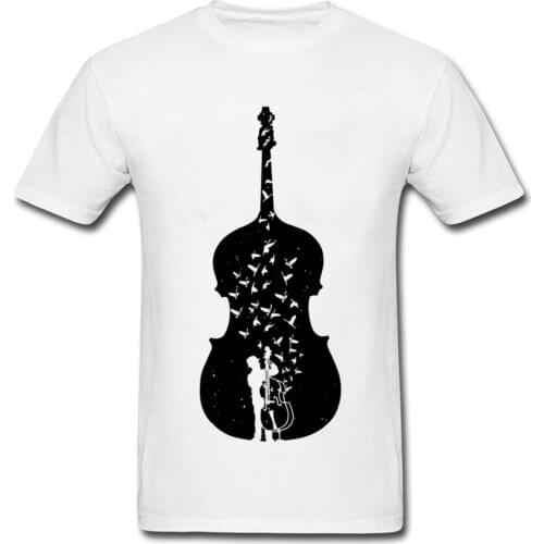 Men Tshirt Guitar The Butterfly Melody T-Shirts KISS Love Music Mens Fashion Outline Tshirt Club