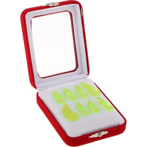 8 pcs Groove Guzheng Finger Picks Fingernails for Beginners Medium