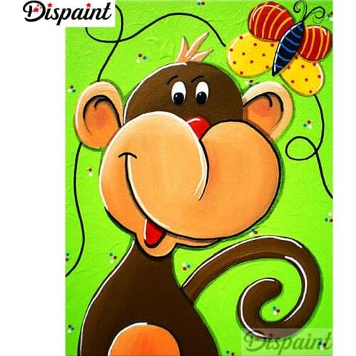 Dispaint 5D Diamond Painting Full Drill Diamond Embroidery "Cartoon monkey" Picture Of Rhinestone Handmade Home Decor A12357