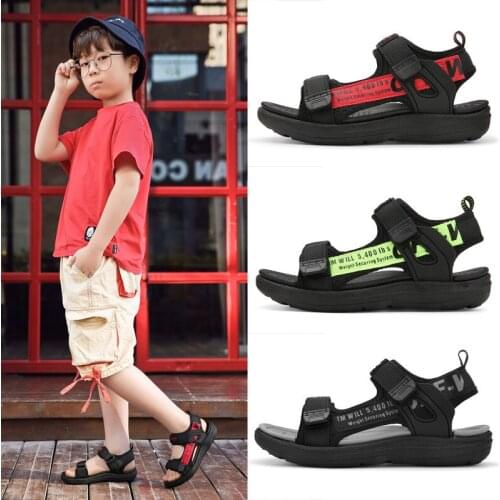 New Summer Kids Sandals Breathable Boys Sandals Soft Comfortable Childrens Shoes Outdoor Beach Men Light weight Sandal SO046