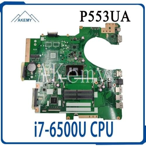 P553UA Laptop Motherboard For Asus P553UJ PRO553U PRO553UJ P553U P2540U P2540UQ P2540UV Original Mainboard W/ i7-6500U SR2EZ