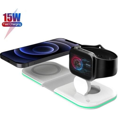 Portable Fast Charging S33 Folding Magnetic Iphone12 Mobile Phone Watch Wireless Charger For IWatch For Iphone 11 For IWatch