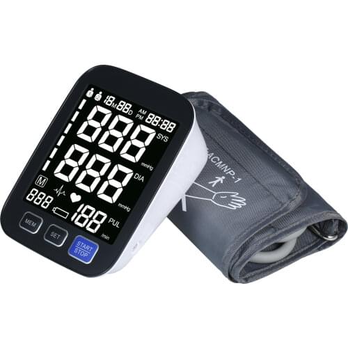 Monitor Sphygmomanometer Upper Arm Blood Pressure Monitor Lcd Digital Tensiometer Bp Heart Rate Monitor Medical Devices
