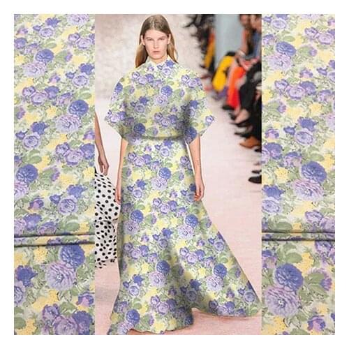 16mm silk purple flower bush silk crepe de chine fabric digital printing clothing fabric mulberry silk material