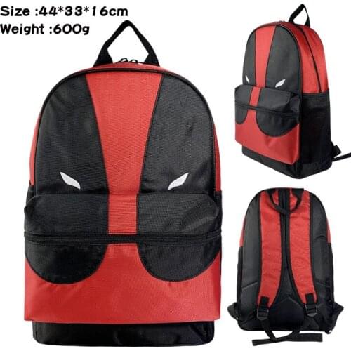 Super Hero Deadpool Print Backpack Mochila for Students Casual PU School Bag Gift Men Cartoon Anime Dead-pool Bags Backpack