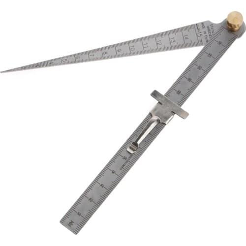 Welding Taper Feeler Bore Gauge Gage Stainless Steel Depth Ruler Hole Inspection L15