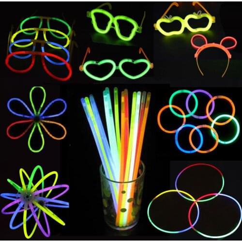 212pcs Glow Sticks Bulk Glow Party Favors Connectors for Eyeglasses Balls Flowers Necklaces Bracelets Glow in Dark Light Sticks