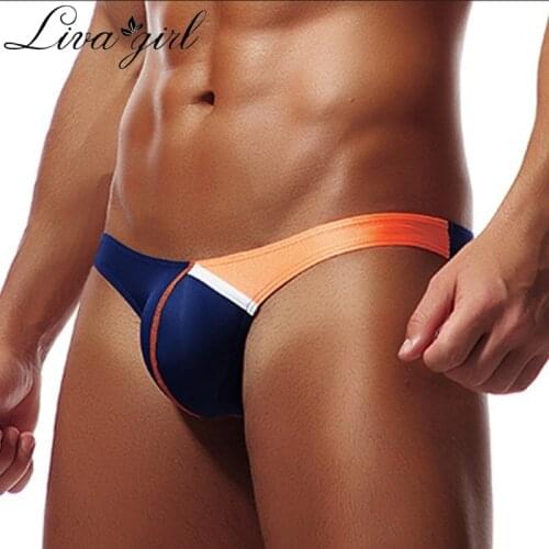 Sexy Mens Briefs Soft Breathable Silk Sexy Underwear Men Hot Hips Up Transparent Sexy Breathable Colorful Undershorts Wholesale