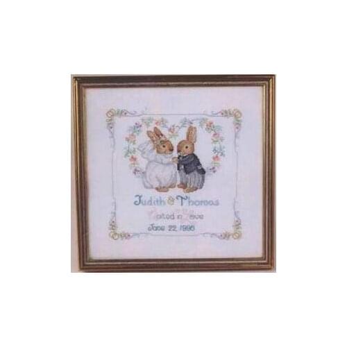 Cross stitch Handmade 14CT Counted Canvas DIY,Cross-stitch kits,Embroidery Peter Rabbits Wedding 34-34