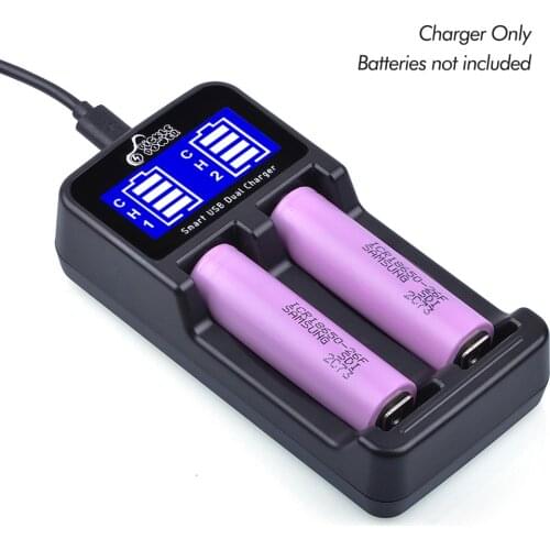 18650 Charger Universal Battery LCD Dual USB Charger for Ni-MH/Cd AA AAA Li-ion 18490 18350 17670 17500 16340 RCR123 14500 10440