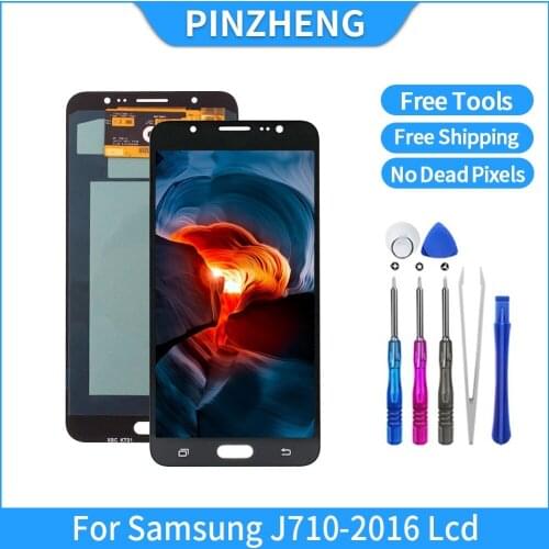 PINZHENG LCD For Samsung Galaxy J7 2016 J710 J710FN J710F J710M J710Y J710G J710H OLED LCD Display Screen Digitizer Assembly