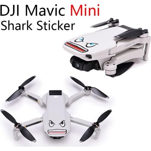 1 Set Sticker Decals Skin Protective Shark Adhesive Art Decals Waterproof for DJI Mavic Air 2S/Mini 2/Mini/Spark Accessories