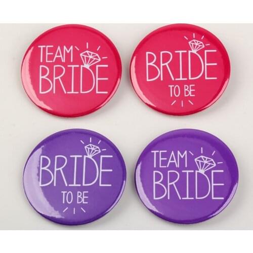 10Pcs Wedding Party Decor Badge Team Bride Bridesmaid Decoration Badge Bachelor Party Bride To Be Wedding Party Supplies