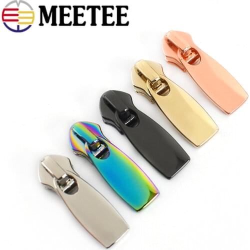 10pcs Meetee 5# Zipper Silder for Nylon Zipper for Jacket Pocket Zip Head Puller DIY Clothes Bags Repair Sewing Accessories