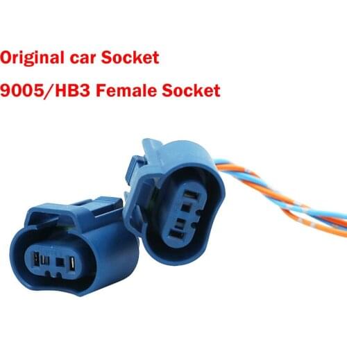 10pcs Original Car Socket 9005 HB3 car LED Female Adapter Wiring Harness Sockets Wire Connector For Headlights Fog Lights