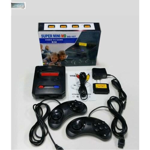2021 CAN use game card SUPER mini 16 bit MD16 SG-107 AV out family games TV video game console free 16 BIT 167 sega games