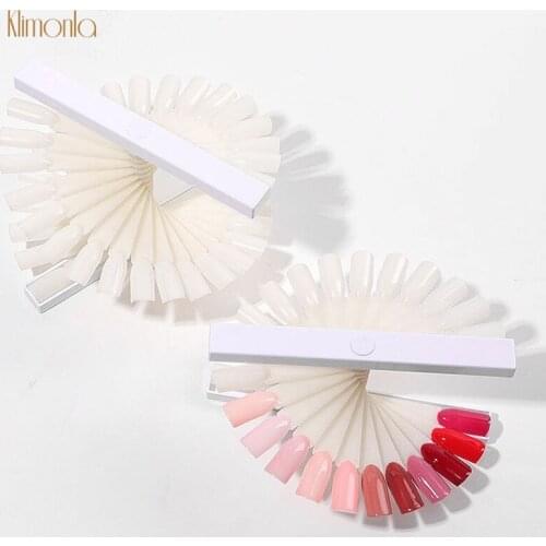 24pcs/36pcs Spiral False Nail Tips Fake Nail Art Polish Color Card Acrylic Practice Chart Ring Practice Display Tools 2020