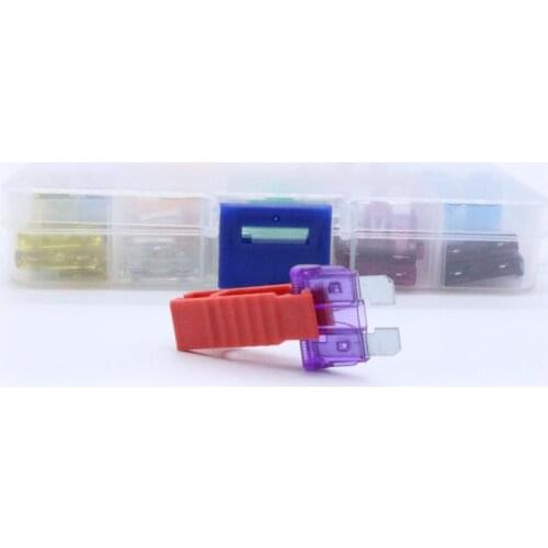 50pcs Car Auto ATO Fuses Kit 3A 10A 25A 35A 40A 10 Sizes Assortment