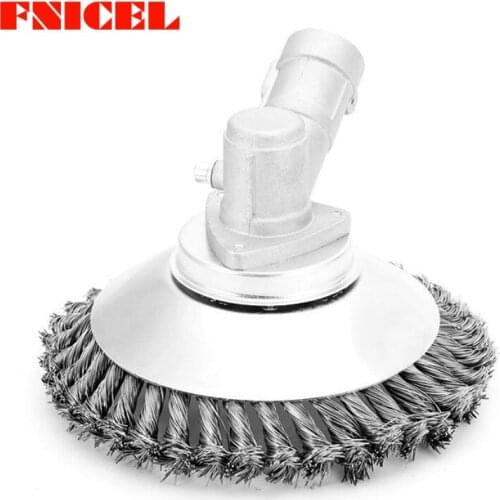 6 Inch Grass Trimmer Head Steel Wire Trimming Head Rusting Brush Cutter Mower Wire Weeding Head for Lawn Mower
