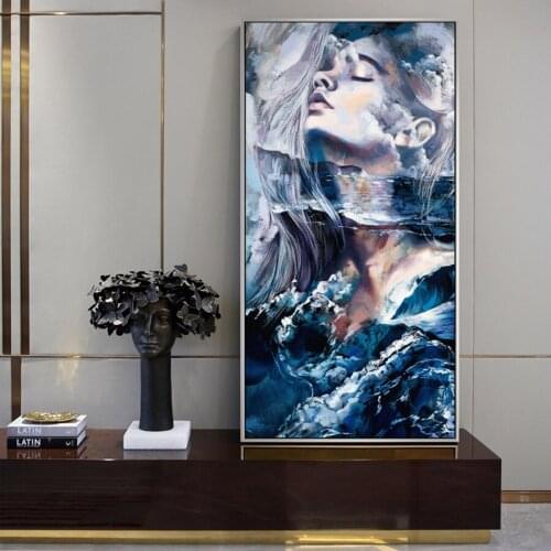 Abstract Portrait full drill diamond painting square landscape girl 5d diy diamond embroidery diamond mosaic home decor YG1697