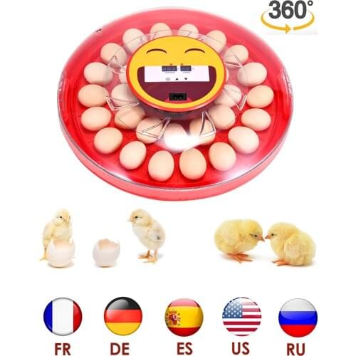 30 Eggs Incubator Automatic Egg Incubators Turning Humidity Temperature Control Hatcher Hatching for Chickens Duck EU US Plug