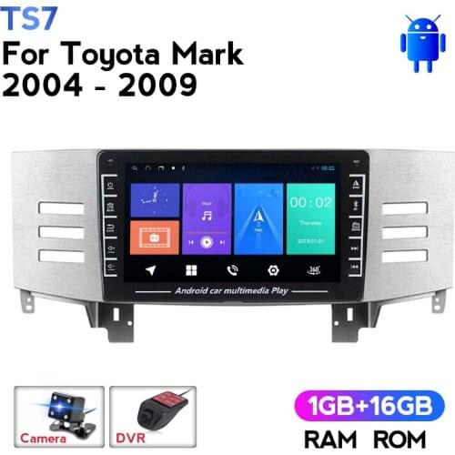 IPS HD 1280*720 Car Multimedia Player Android GPS Navigation for Toyota Mark 2004 - 2009 2 Din Head Unit Stereo WIFI Auto Radio