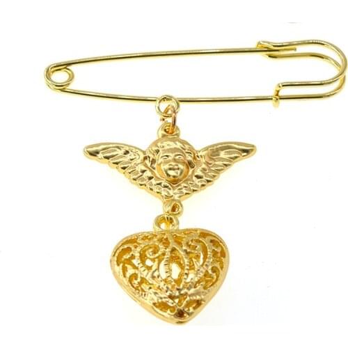 Simple Fixed Strap Sweater Brooch New Charm Metal Gold Women Ladies Fashion Cardigan Safety Pin Suit Brooches Gifts