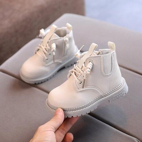 Kids Martin Boots Casual Shoes Warm Ankle Children Water Proof Boys Fashion Leather Soft Antislip Girl Sport Shoes Autumn Winter
