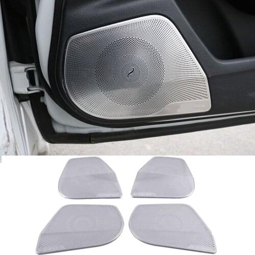 For Honda Civic Hatchback 2020 2021 Car Audio Speaker Cover Trim Door Loudspeaker Cover Trim Car Accessories Stainless interior