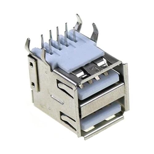 1pcs/lot USB A Type Female Socket Connector White 2to1 Set G44 for Data Connection Interface Charging