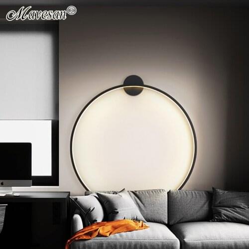 Round LED Wall Lights For Aisle Bedside Living Room Dining Room Hallway Gallery Corridor Stairway Indoor Home Simple New Sconce