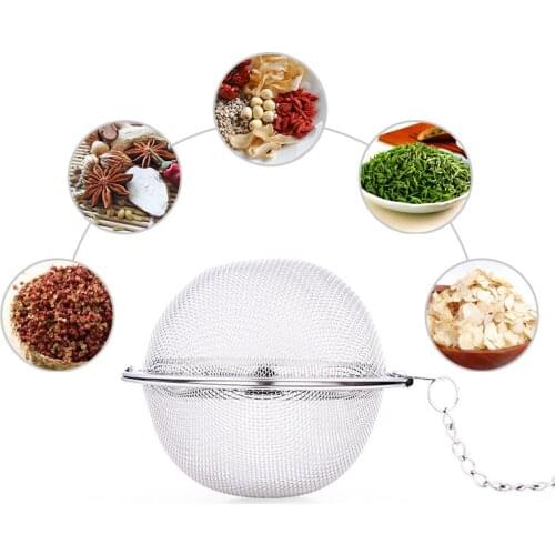 Stainless Steel Tea Ball Round Seasoning Halogen Material Slag Separator Kitchen Bar Multi-Function Creative Tools Accessories