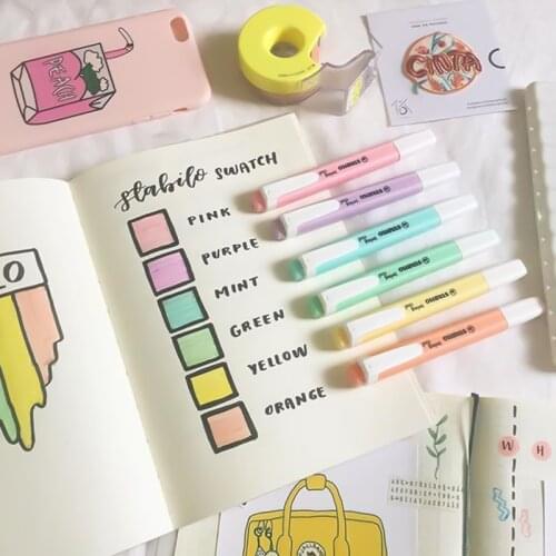 STABILO Trendy Pastel Color Swing Cool Highlighter Pen Marker 1+4mm Highlighting Drawing Line Gift School Students Supply H6522