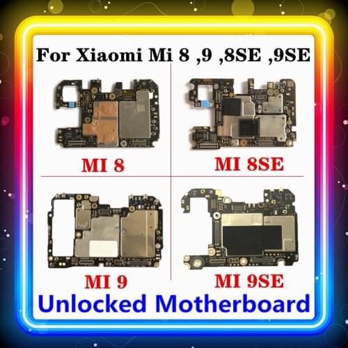 For Xiaomi 8 9 SE MI 8SE 9SE Motherboard Replaced Original Mainboard With Full Chips Logic Board Android OS Installed 64GB 128GB