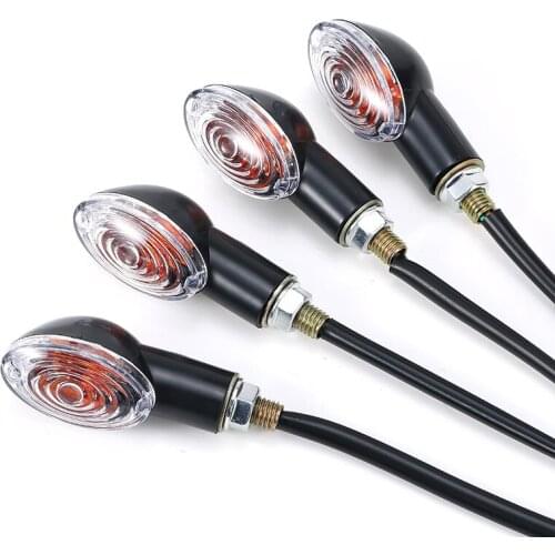 Mayitr 4pcs 12V 10W Motorcycle Amber Lens Turn Signal Indicators Light Bulb Parts Accessories