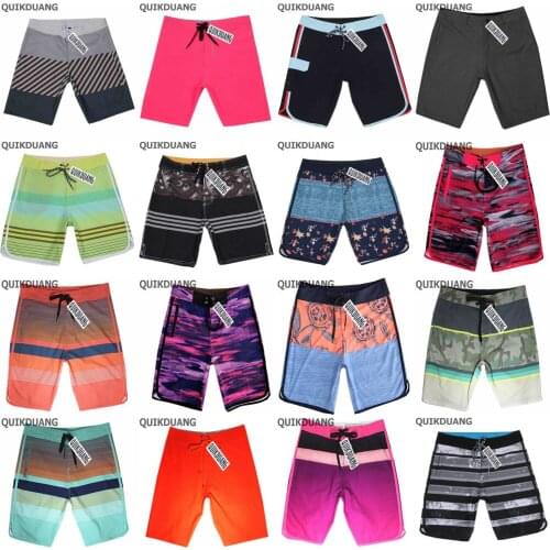 QUIKDUANG Mens Boardshorts Waterproof Beachshorts Fashion Bermudas Shorts Quick-dry Spandex Elastane Board Shorts Casual Shorts