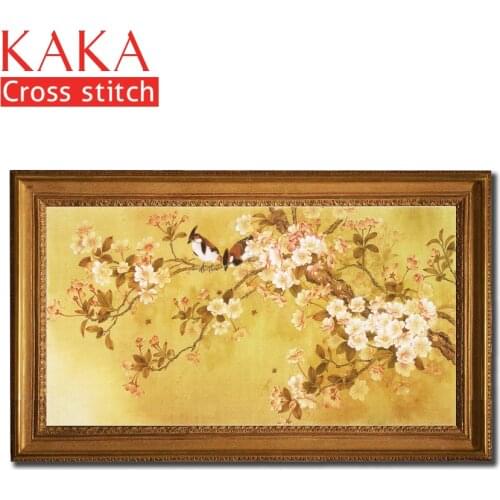Cross stitch kits,Embroidery needlework sets with printed pattern,11CT-canvas for Home Decor Painting,Flowers Full NCKF026
