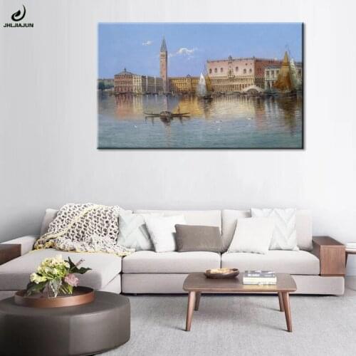 JHLJIAJUN Canvas Painting Central Park Lake Building HD Wall Art Modular Print And Posters For Bedroom Dining Living Home Decor