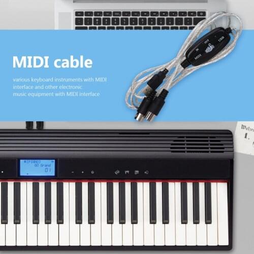 Electronic Piano Cable Adapter Musical Enjoyable USB Interface to MIDI Converter Music Keyboard Instrument Supplies