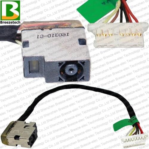 10pcs/lot Laptop DC Power Jack w/Cable For 15-AC 15-AC055NR 15-AC061NR 15-AC063NR 15-AC113CL 15-AC121DX M6-P 799736-F57 T57 S57