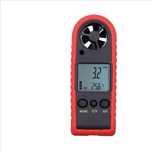 HT-383 Wind Speed sensor Mini Handheld LCD Digital Anemometer air speed gauge flow meter tachometer anemometro digitale