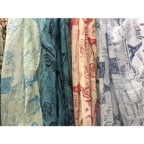2015 New Fashion Eiffel Tower With Stamp Print Scarves Shawls Paris Style Lady Scarf Hijab Wrap 4 Coloe 10pcs/Lot Free Shipping
