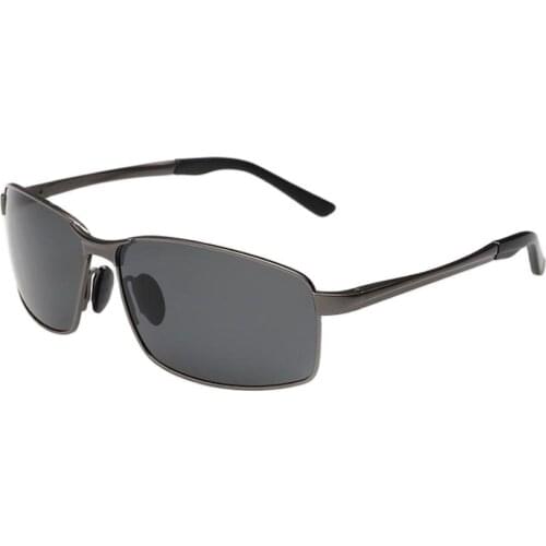 New Fashion Polarized Sunglasses Men Rectangular Metal Frame Designer Driving Shades Vintage Brand Outdoor Sun Glasses