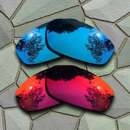 Sky Blue&Violet Red Sunglasses Polarized Replacement Lenses for Oakley Blender