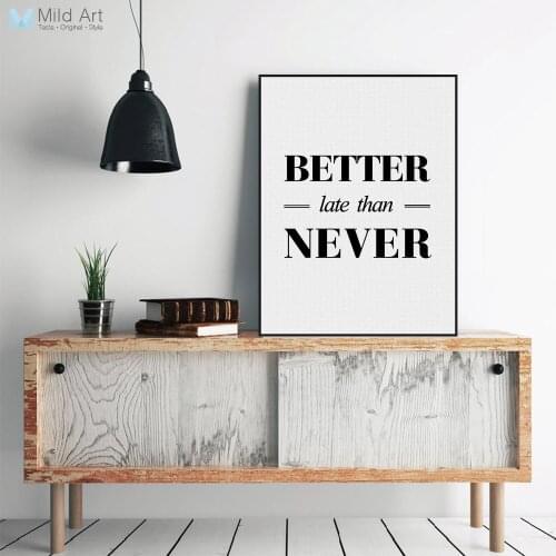 Modern Minimalist Black White Inspirational Typography Quote Art Print Poster Wall Picture Living Room Canvas Painting Home Deco