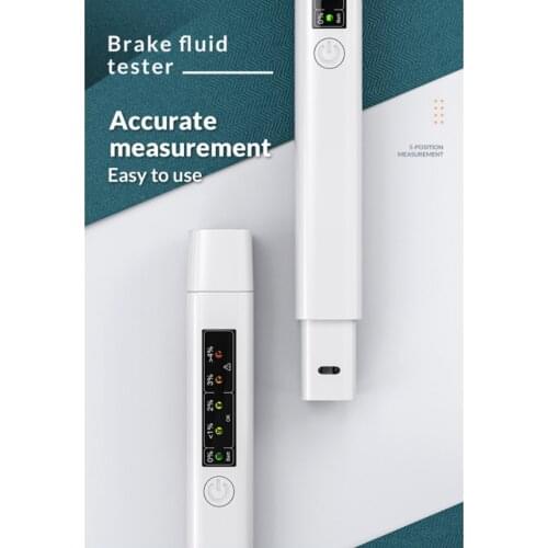 Brake Fluid Liquid Tester, Auto Brake Diagnostic Testing Tool, Oil Moisture Analyzer with 5 LED Indicator