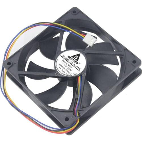 2 PCS Gdstime 120mm 120x120x25mm 12cm DC 12V 4Pin PWM Computer Cooling Cooler Fan