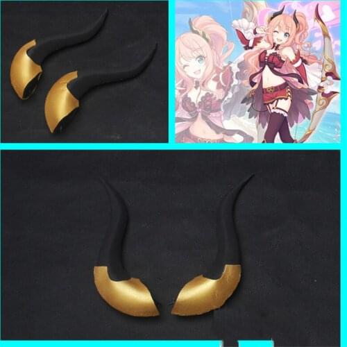 Re:Dive Barrettes Cosplay Horns Anime Princess Connect Head Clip Headwear Hairwear Cosplay Props Accessories Hair Clip