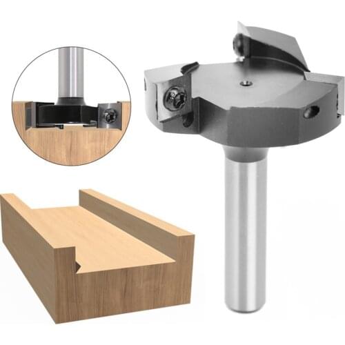 3 flutes 8mm 12mmx 1/2'' Shank Planing Bits Face End Milling Cutter Insert-Style Spoilboard CNC Surfacing Router Bits